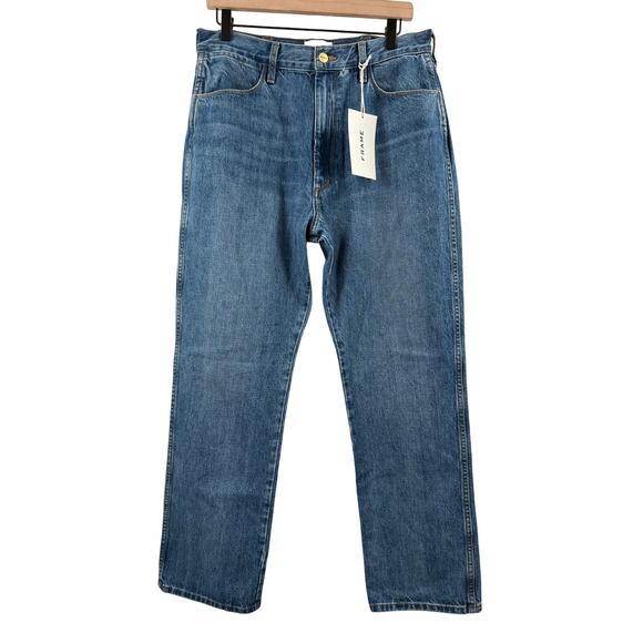 Frame Ilona Hamer High Rise Straight Jeans SZ 30 NWT Luna Wash *Flaws Cotton - Picture 4 of 16